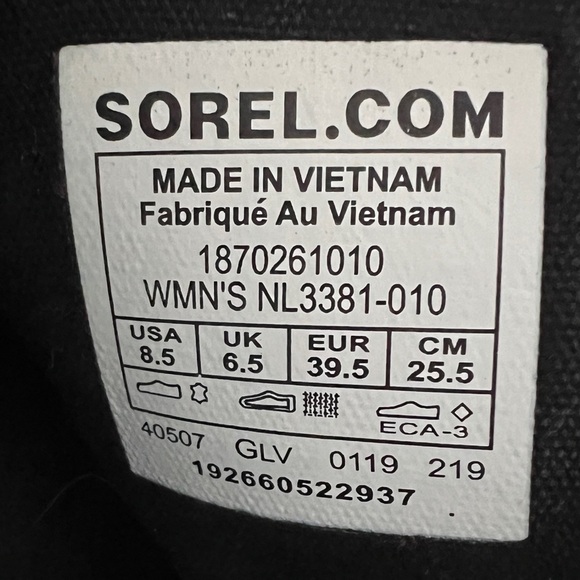 Sorel Cate Waterproof Full Grain Leather Suede Block Heel Bootie Size 8.5 - Picture 6 of 6